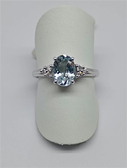 Anello Davite & Delucchi Donna CLASSIC LINE in Oro bianco Acquamarina 1.2 Ct AAM000250-14 - AAM000250-14